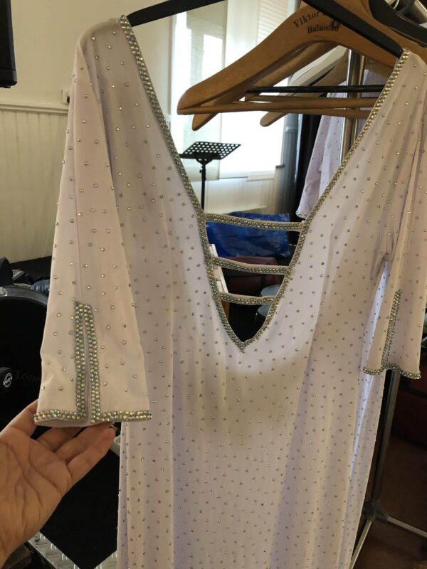 White Lycra Galabeyas with AB stones - Bild 5