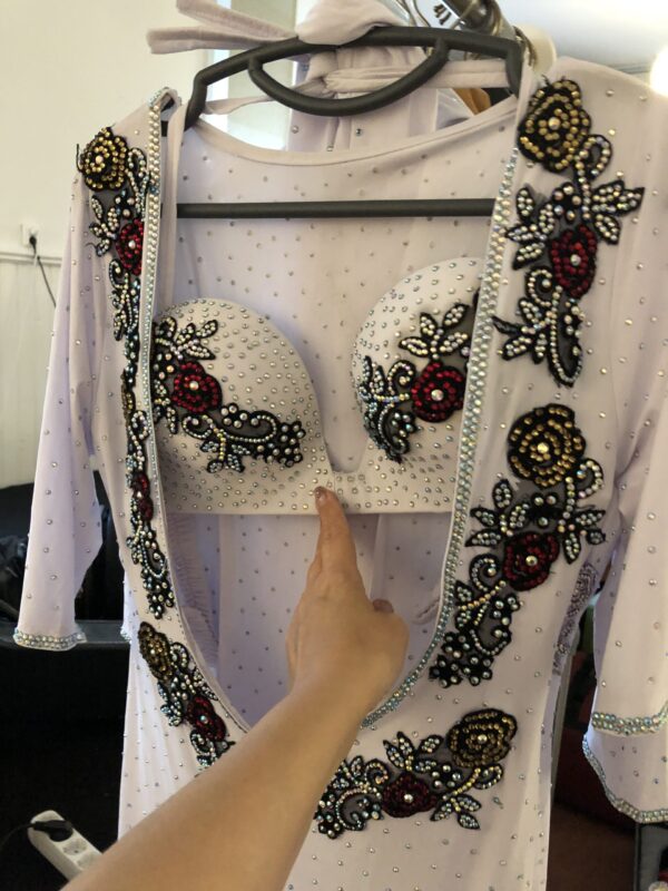 White Lycra Galabeyas with AB stones - Bild 2