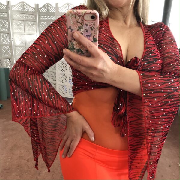 Wrap top mönstrad - Off the Nile